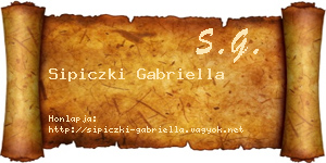 Sipiczki Gabriella névjegykártya